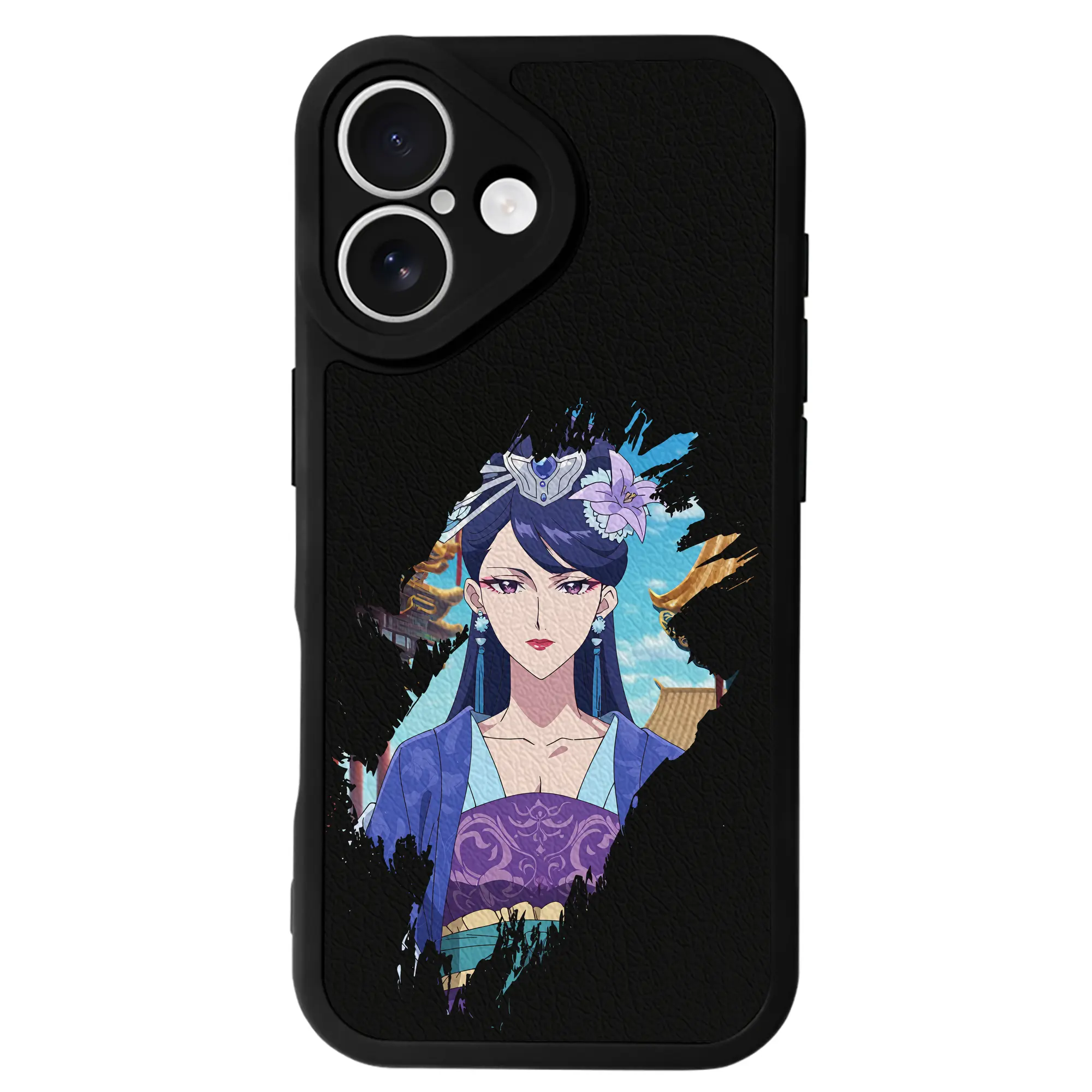 薬屋のひとりごと グッズ,梨花妃 - IPhone 16シリーズ対応 ・ シリコンスマホケース ・ レザー調 ・ 高精度フィット ・ 耐衝撃 ・ ワイヤレス充電対応 ・ 精密カット